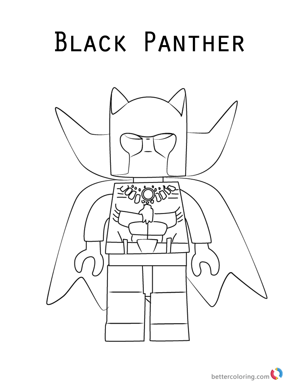 Black Panther LEGO Coloring Pages Free Printable Coloring Pages