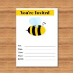 Blank Bee Invitation Template Free