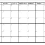 Blank Calendar Template Free Printable