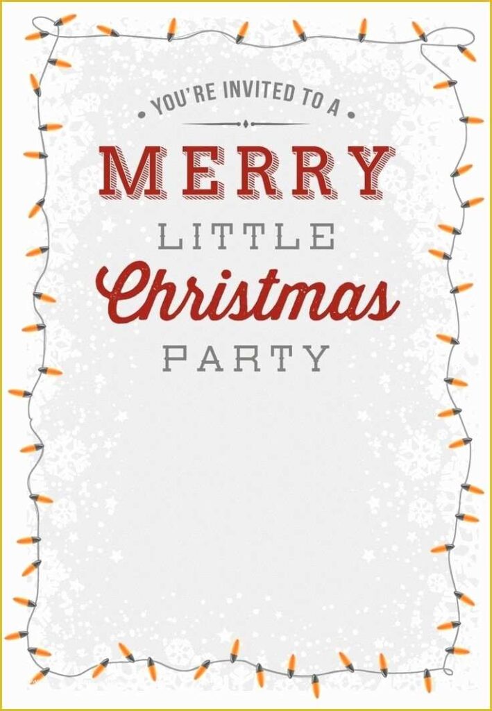 Blank Christmas Invitation Templates Free Of Blank Christmas Party
