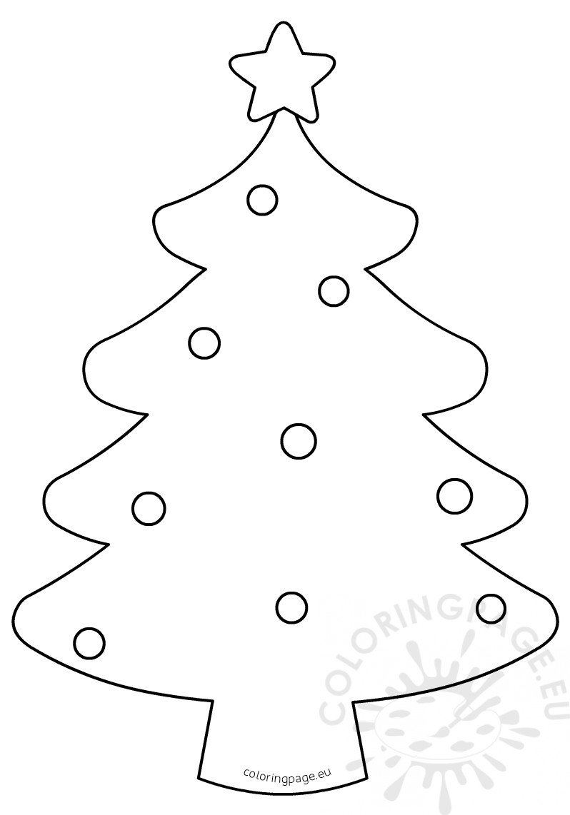 free christmas tree coloring page