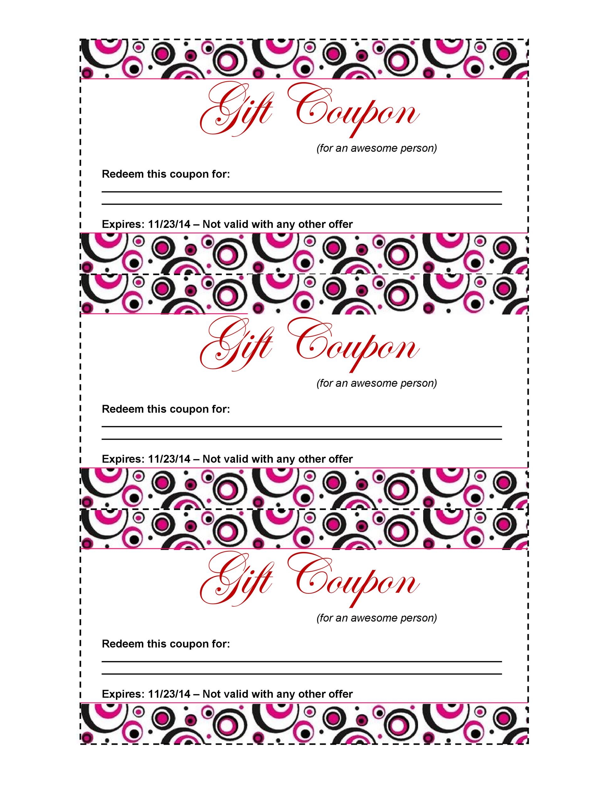 coupon templates printable free
