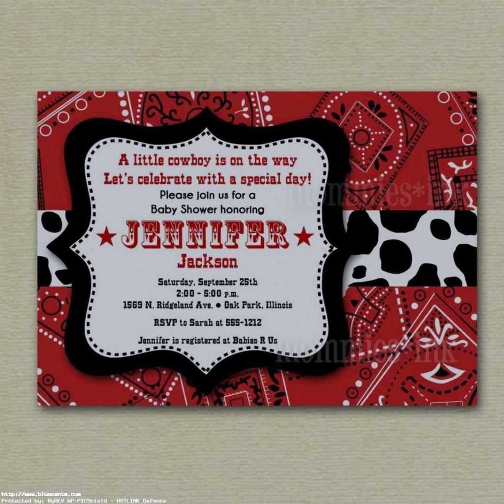Blank Cowboy Invitation Template