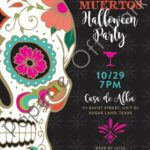 Blank Day Of The Dead Invitation Template Free Social Media Template
