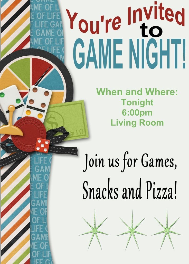 Blank Game Night Invitation Template Dev onallcylinders