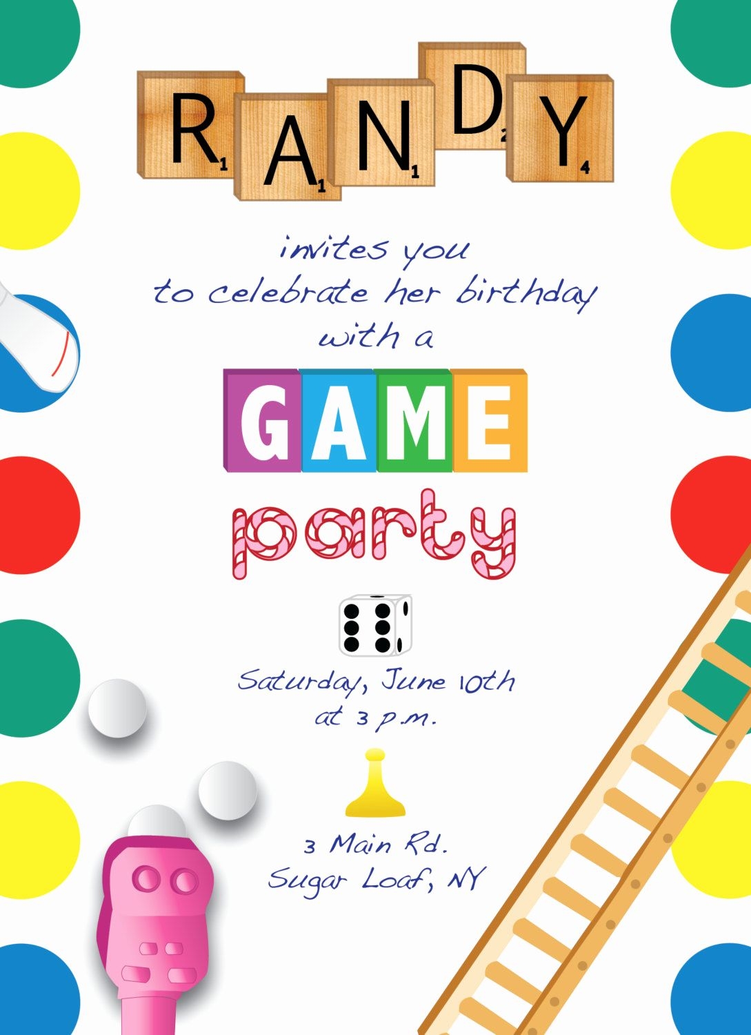 Blank Game Night Invitation Template Dev onallcylinders