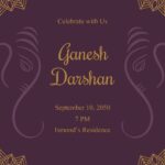 Blank Ganesha Invitation Template In PSD Illustrator Word Pages