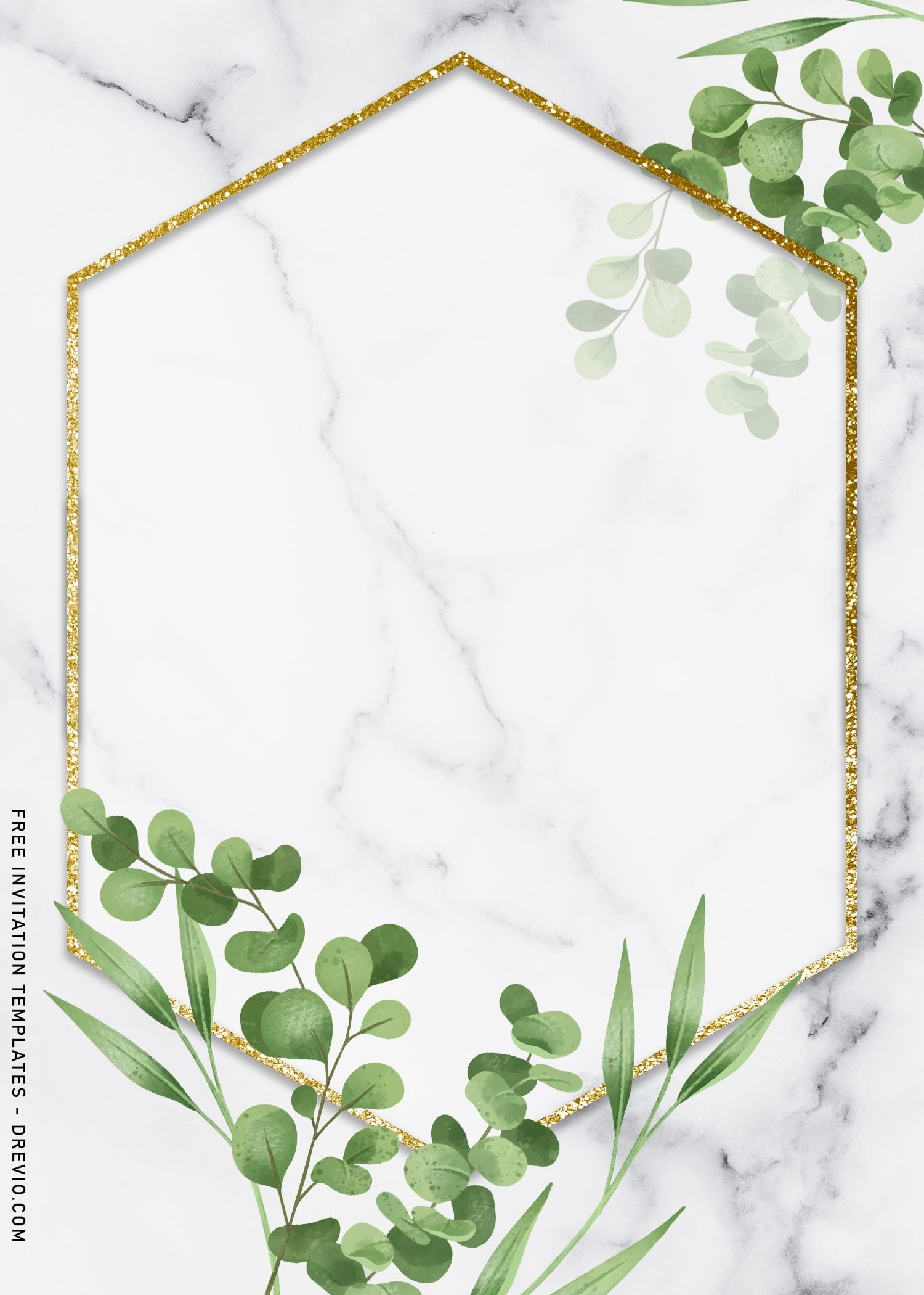 Blank Green Invitation Template