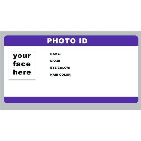 identification card template printable