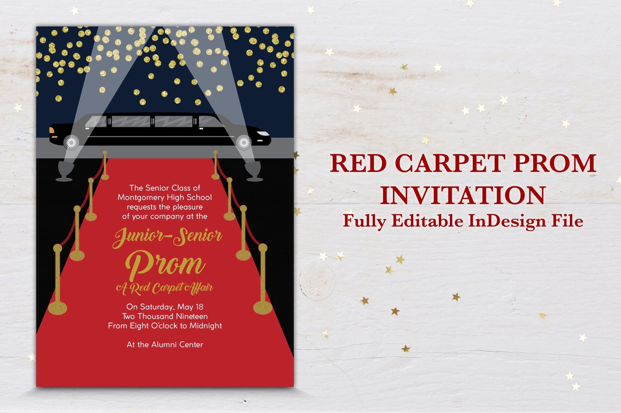Blank Prom Invitation Template Social Media Template