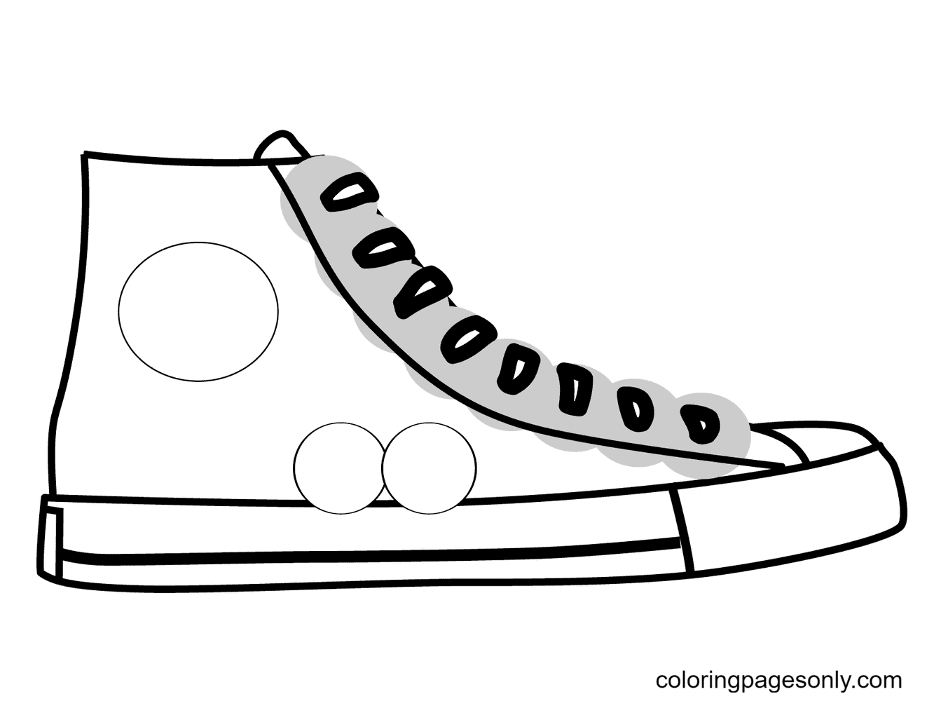 Blank Shoe Coloring Page Free Printable Coloring Pages