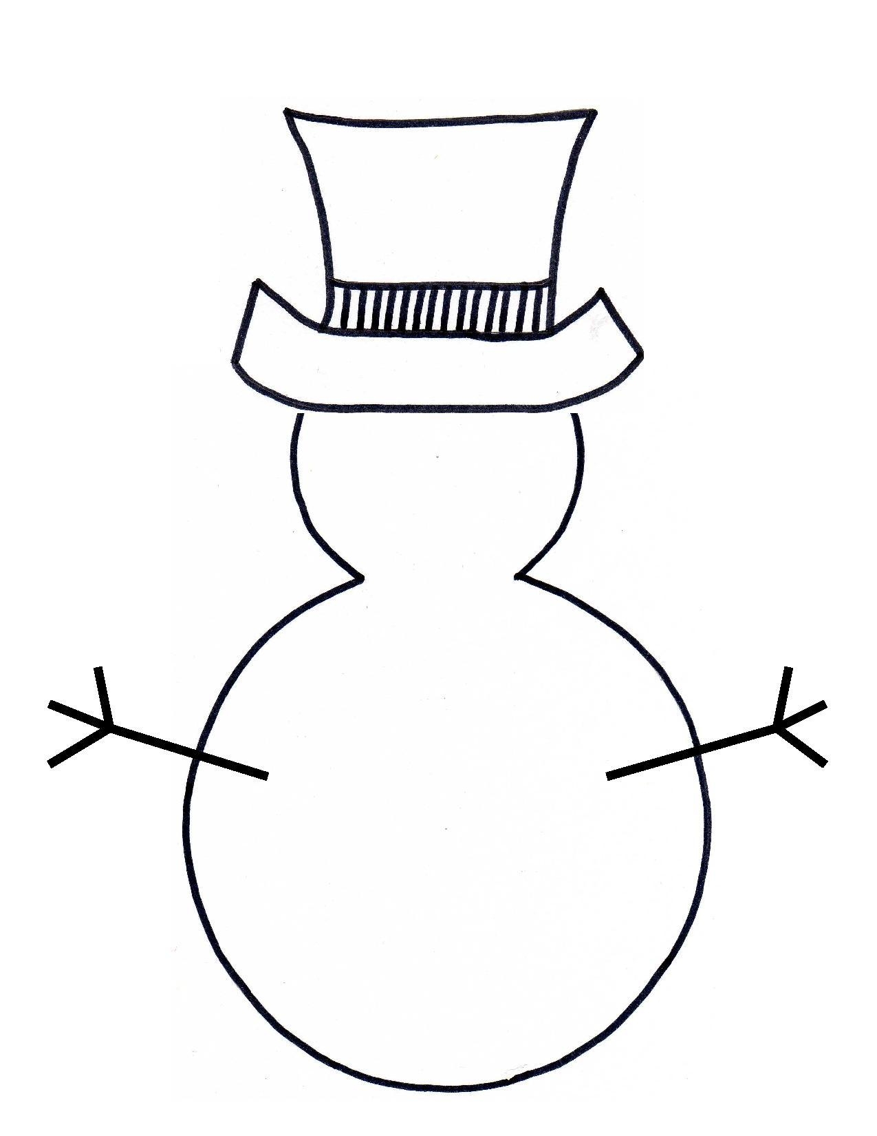 printable snowman template free