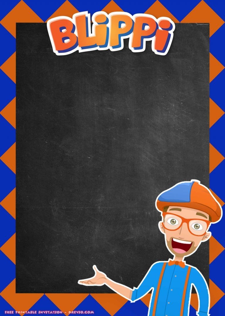 Blippi Invitation Template Free