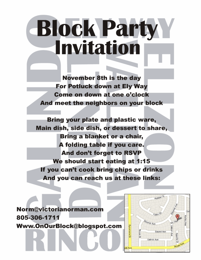 Block Party Invitation Examples