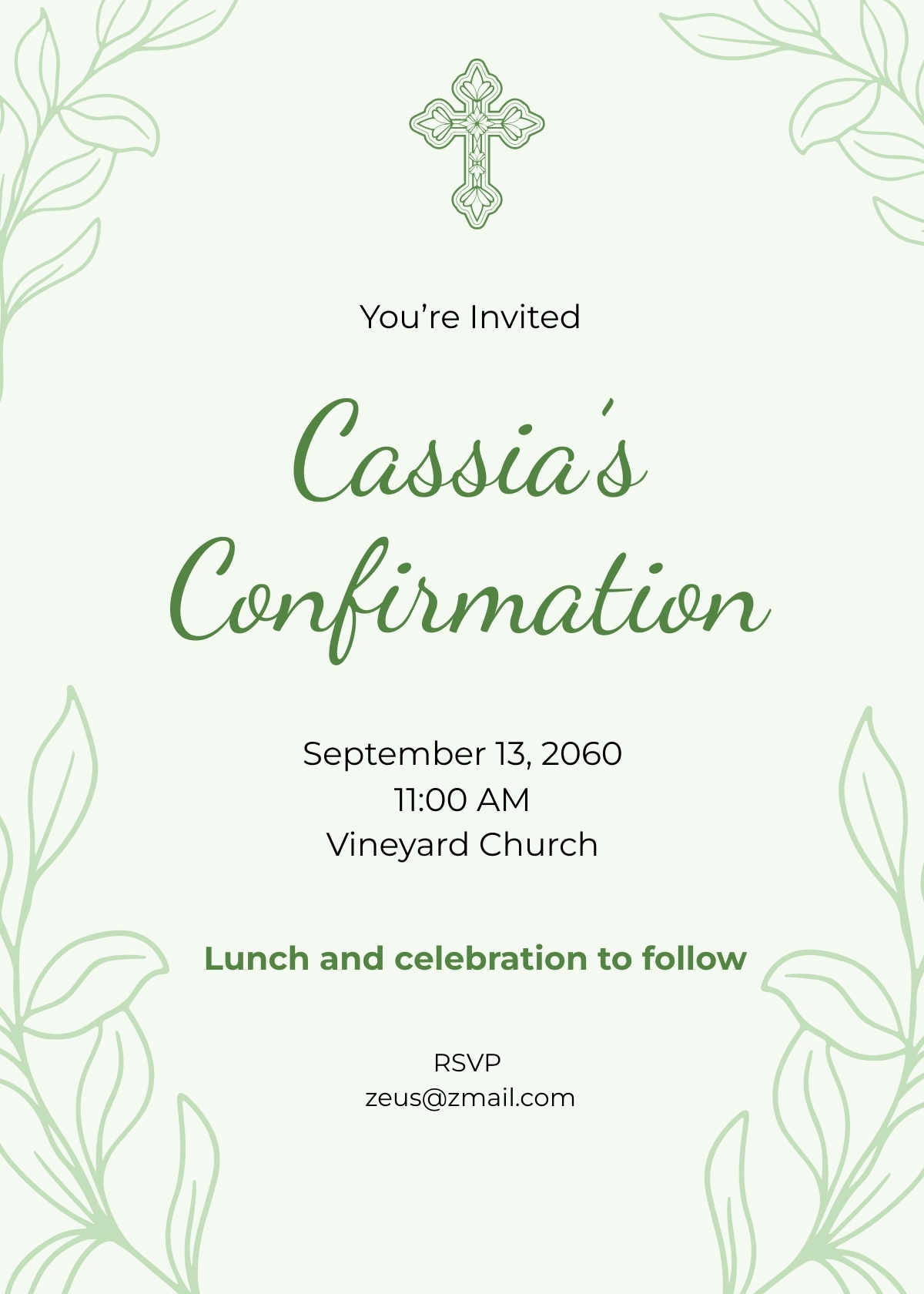 blank confirmation invitation template