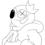 Blue Rainbow Friends Coloring Page Coloring Home