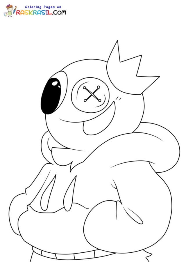 Blue Rainbow Friends Coloring Page Coloring Home
