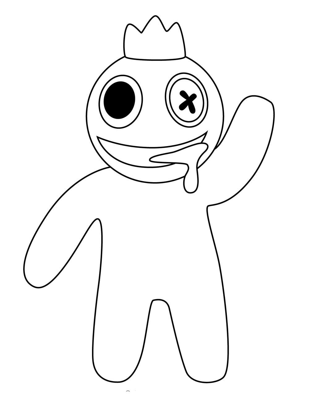 Blue Rainbow Friends Coloring Pages