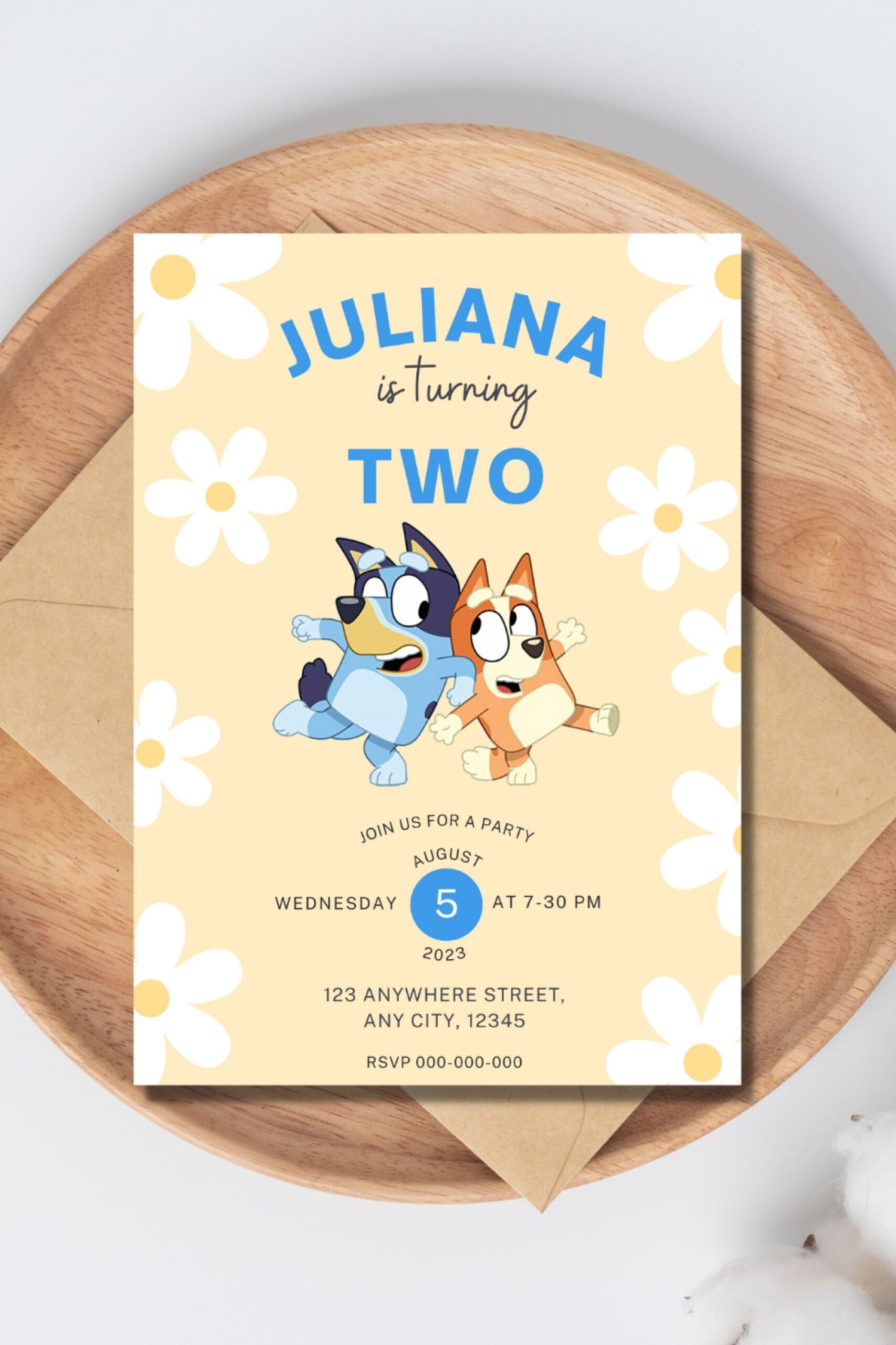 Bluey Invitations Template Modern Resume Template Word