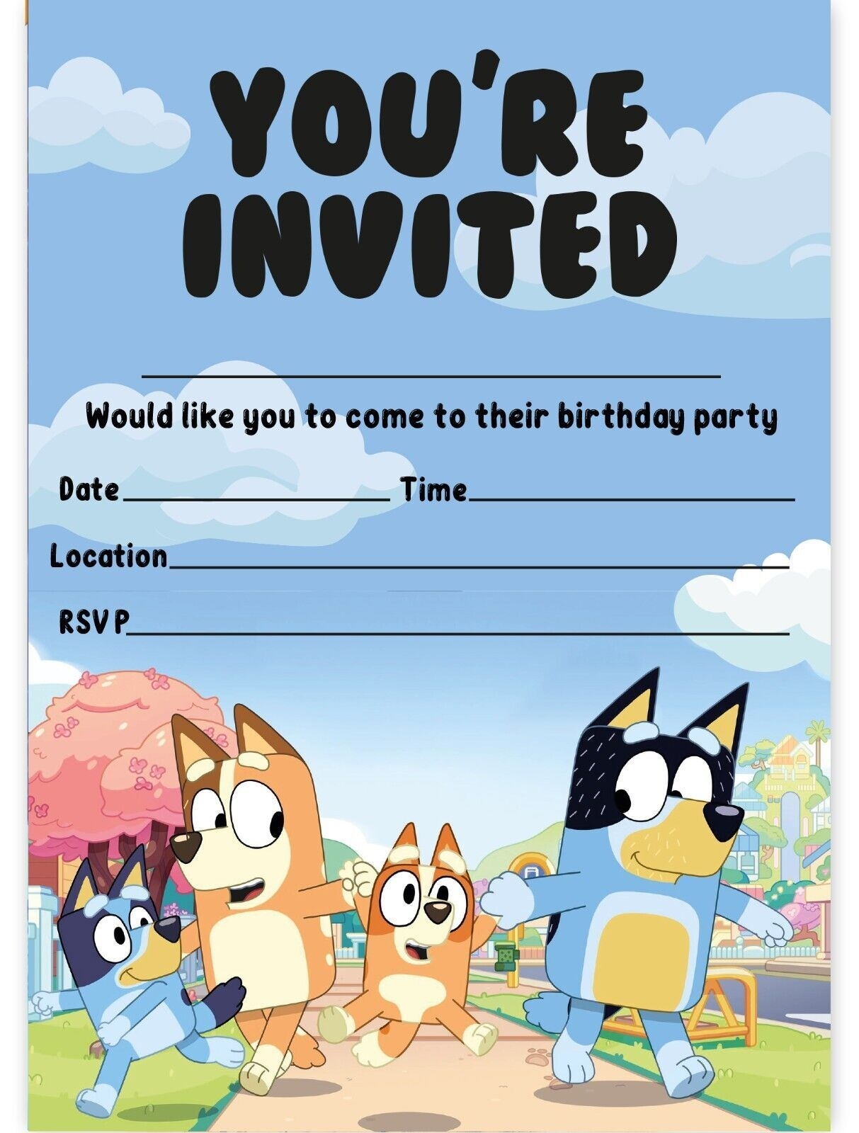 Bluey Party Invitation Template Modern Resume Template Word