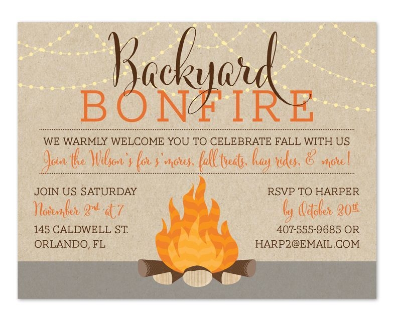 Bonfire Invitation Template Free Dev onallcylinders