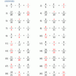 Borrowing Fractions Subtraction Worksheets Subtraction Worksheets