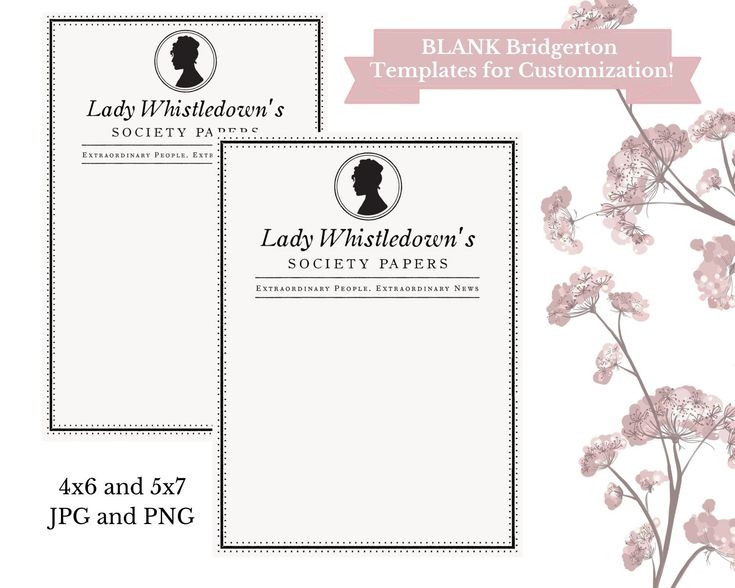 Bridgerton Invitation Template Free