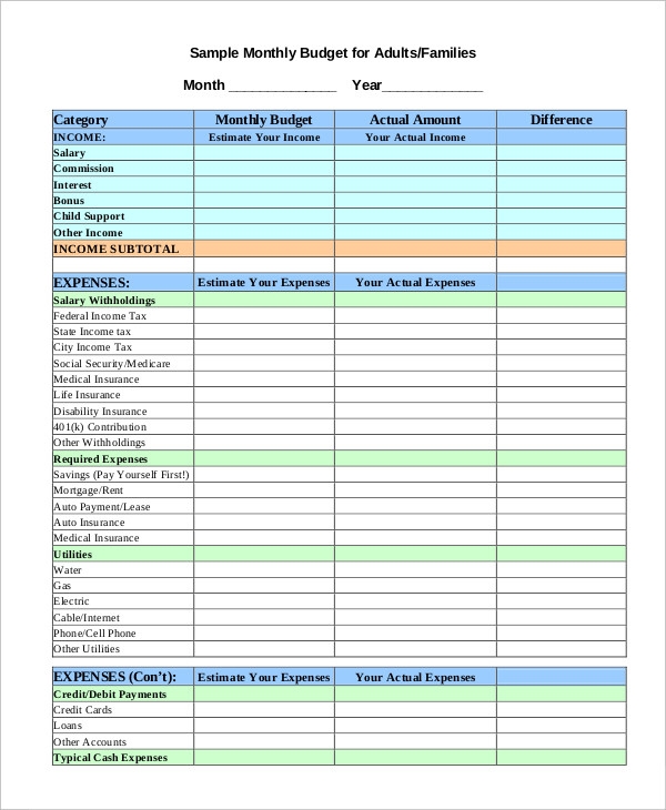 Budget Pdf Worksheet Budgeting Worksheets