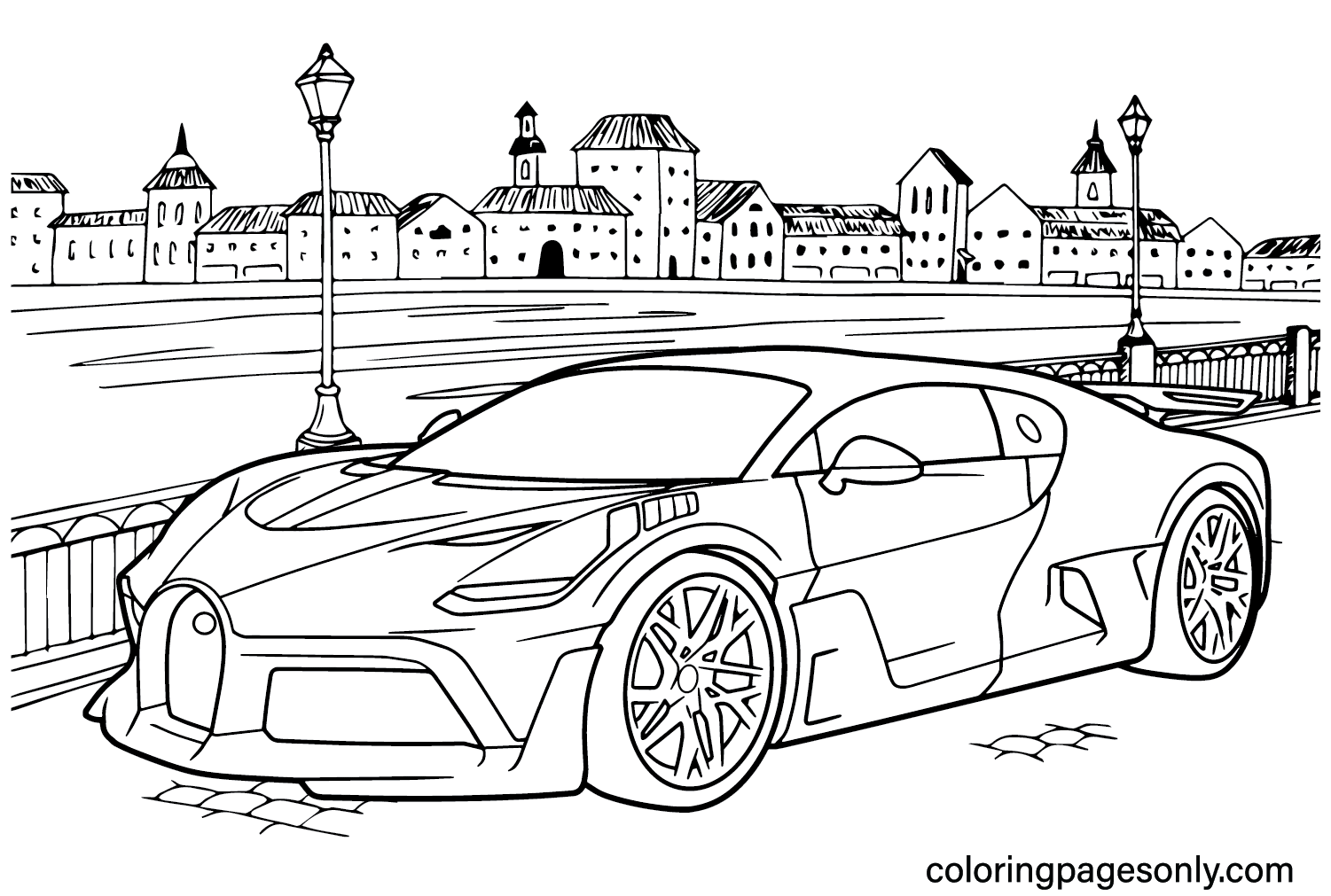 Bugatti Coloring Page PNG Free Printable Coloring Pages
