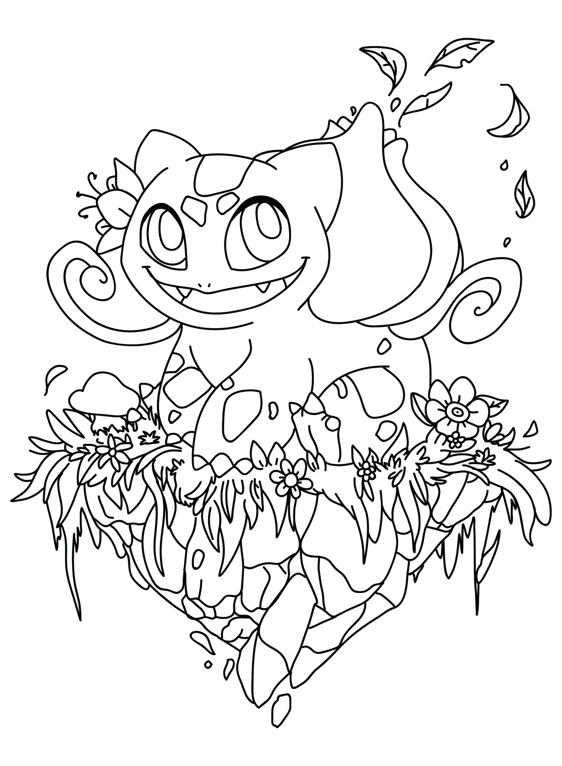 Bulbasaur Pokemon Color Page Free Printable Coloring Pages