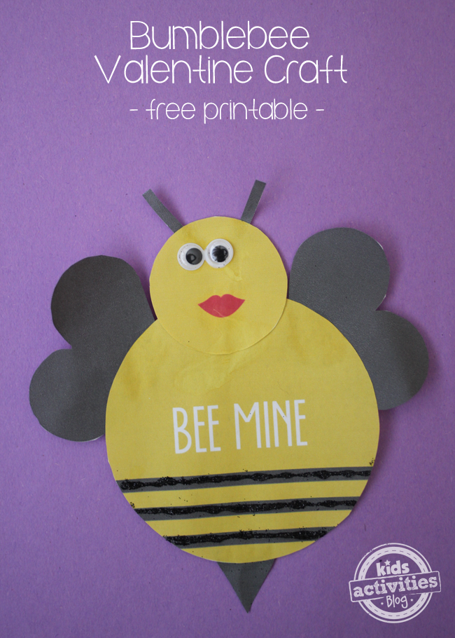Bumblebee Valentine Craft with A Free Printable 