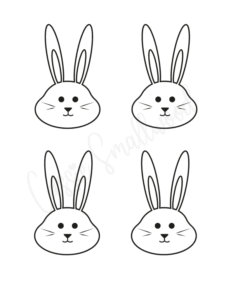 Bunny Face Free Printable Printable Form Templates And Letter