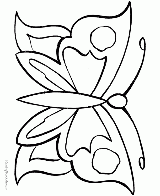 butterfly color pages free