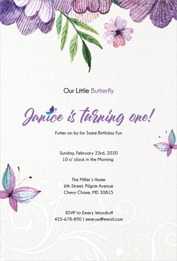Butterfly Invitation Templates 10 Free PSD Vector AI EPS Format 