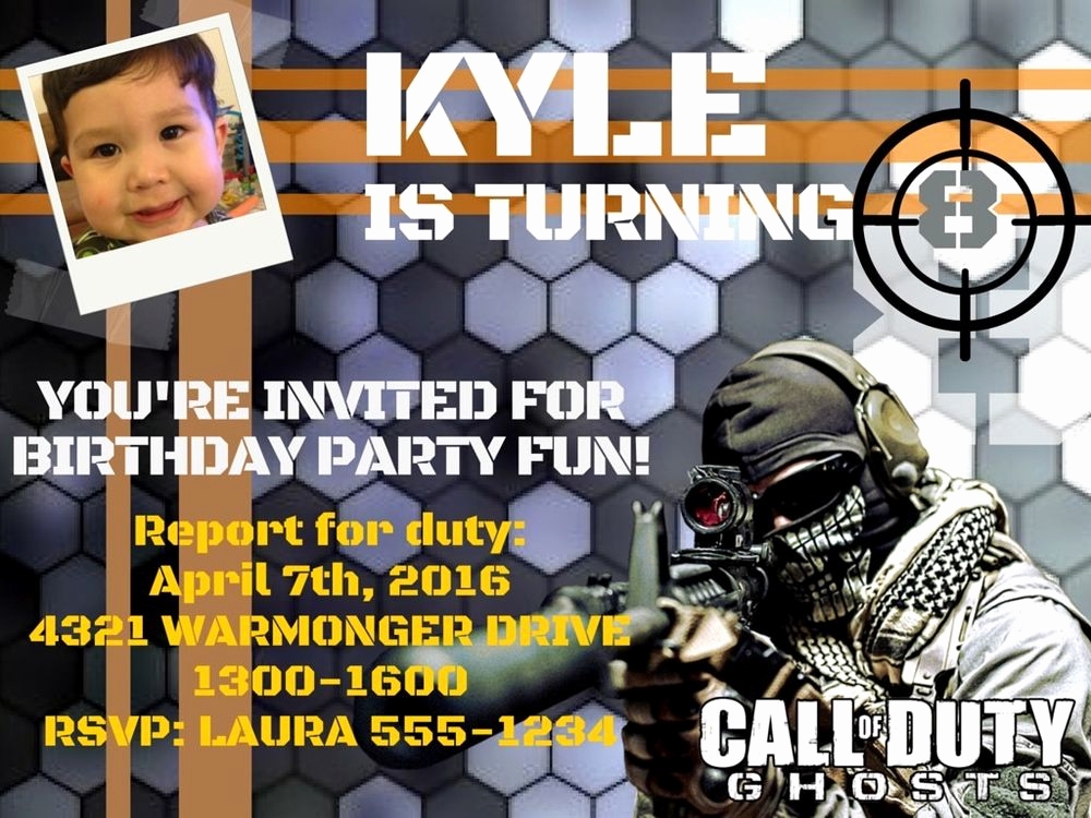Call Of Duty Invitation Template Collegio Sanlorenzo Template
