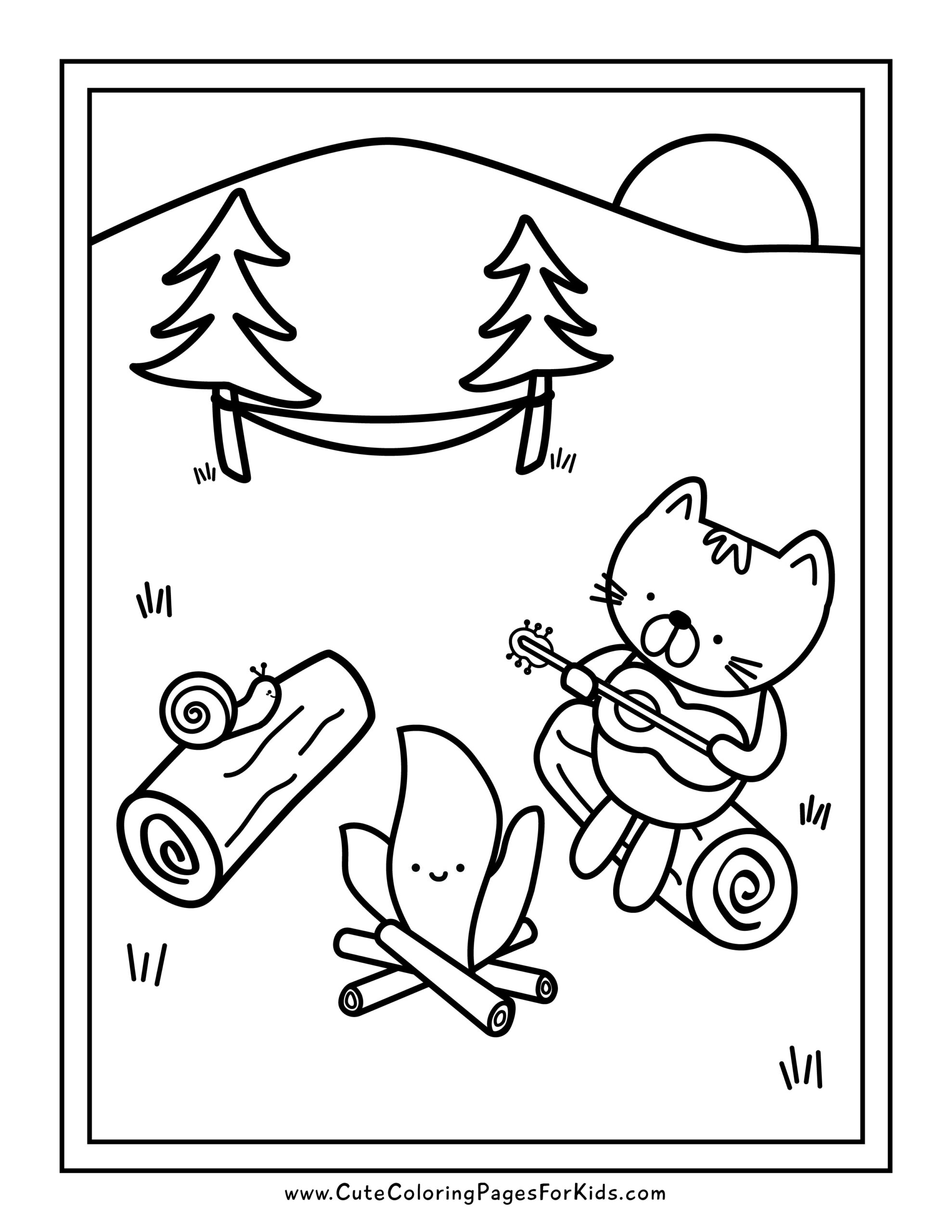 Camping Color Pages