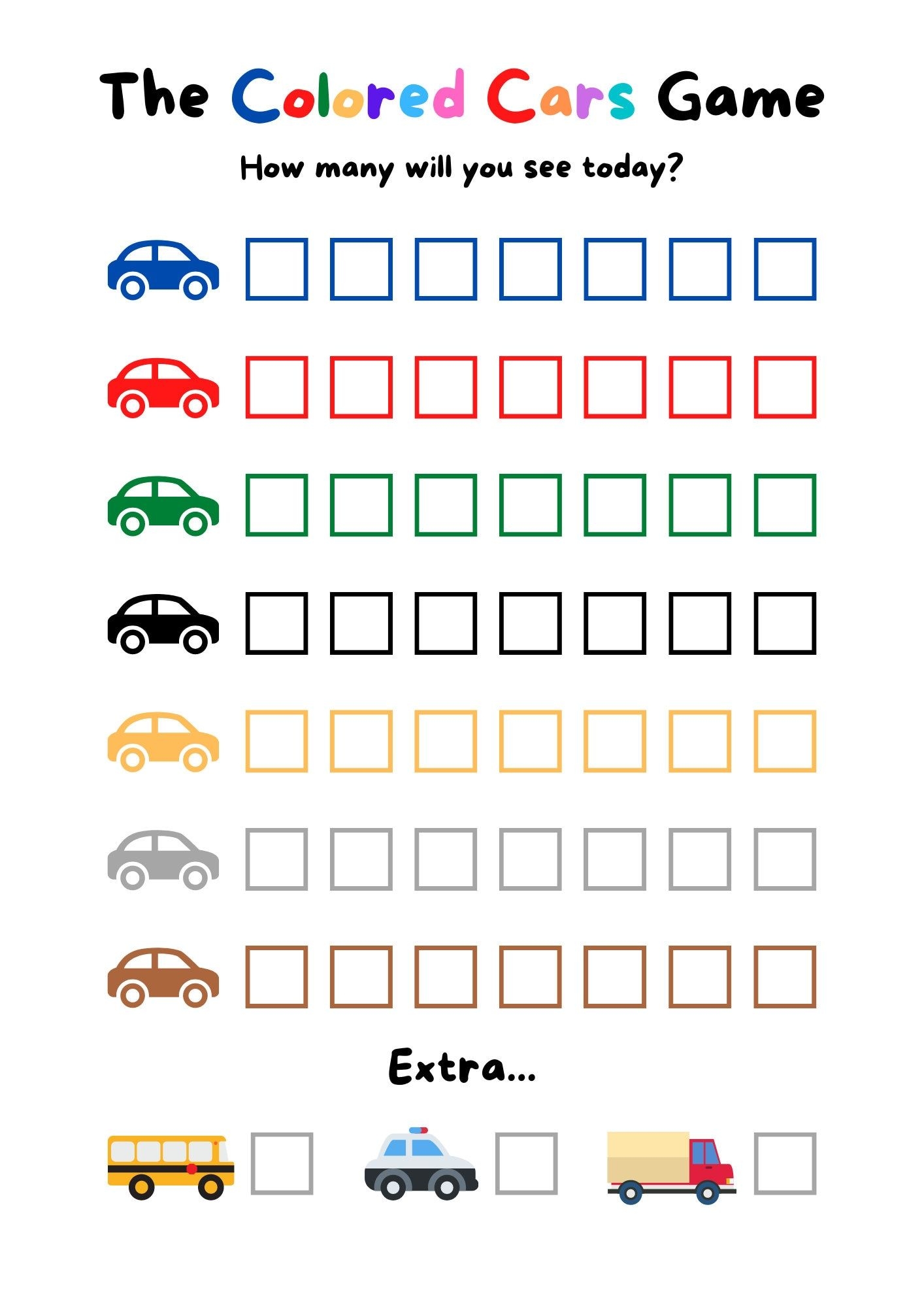 printable car activities for kids