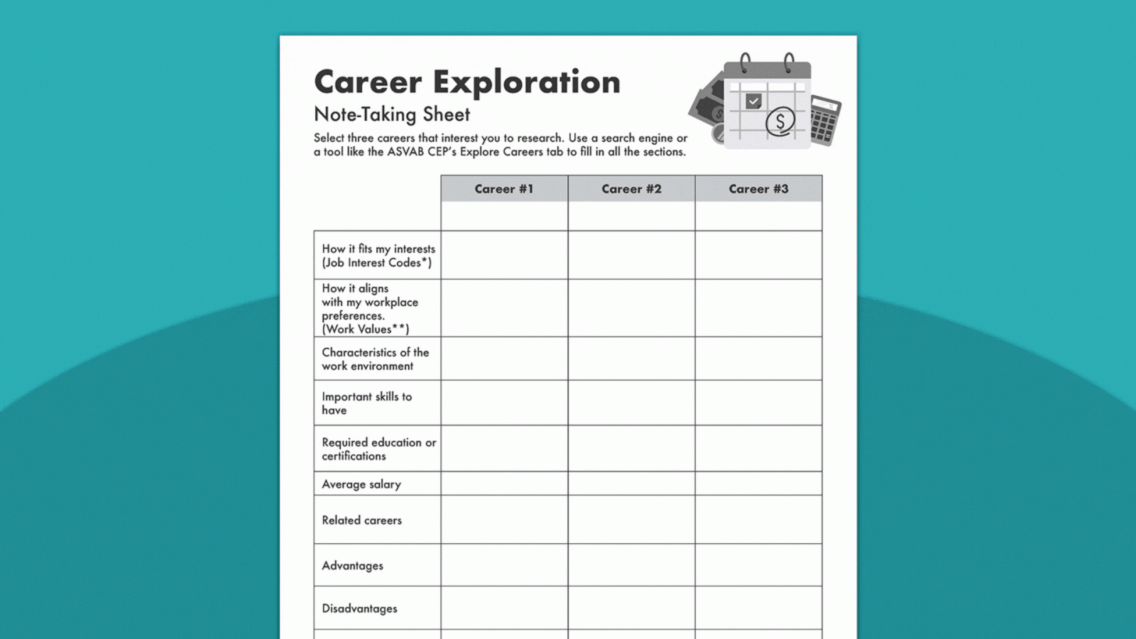 Career Exploration Worksheet Bundle For High School Worksheets Library