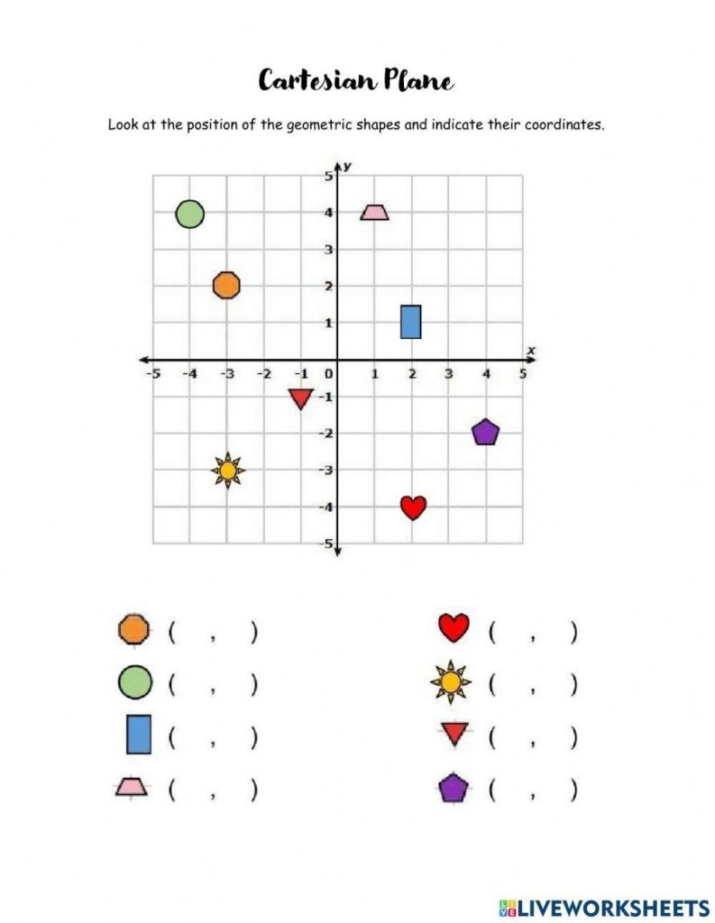 Cartesian Plane Exercise Live Worksheets Worksheets Library