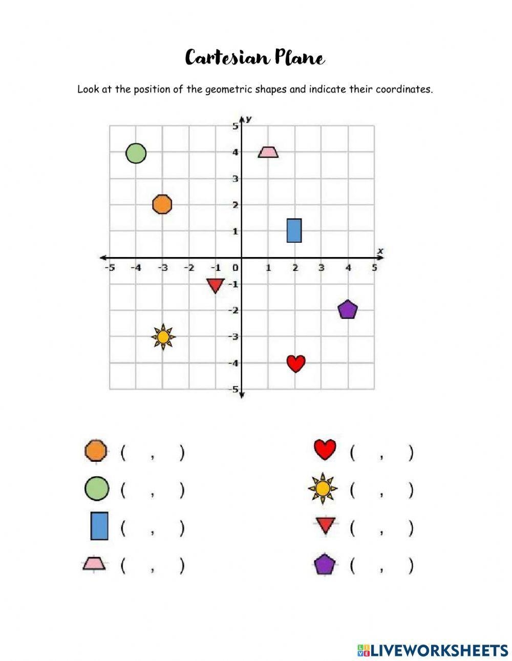 Cartesian Plane Exercise Live Worksheets Worksheets Library
