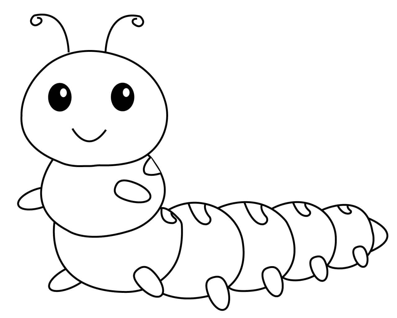 Caterpillar Coloring Page For Kids Coloring rocks 