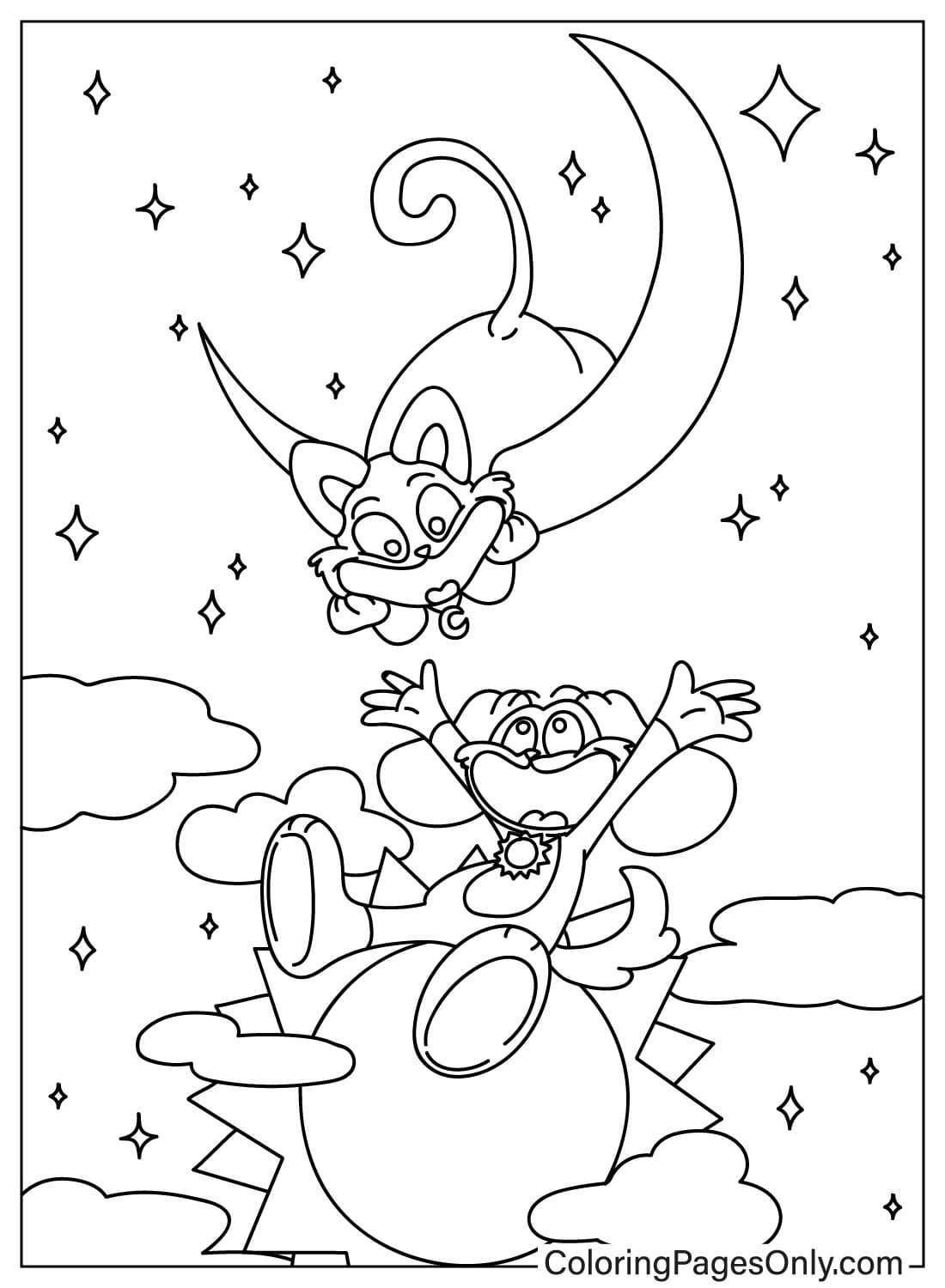CatNap DogDay Coloring Page Free Free Printable Coloring Pages