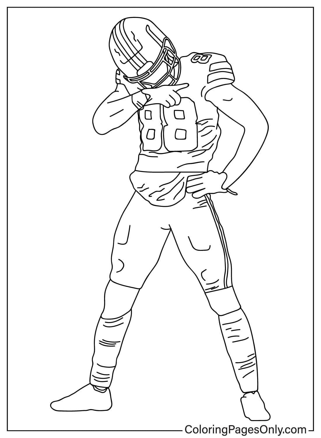 CeeDee Lamb Coloring Page Free Printable Coloring Pages
