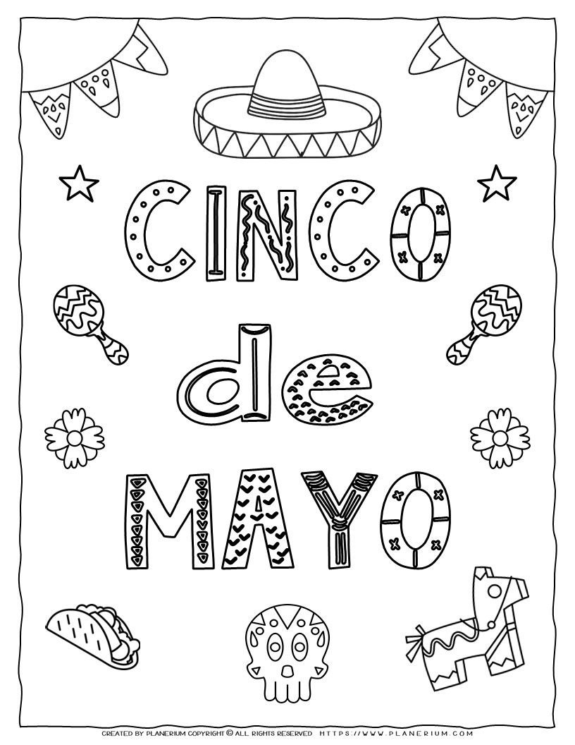 Cinco De Mayo Coloring Pages