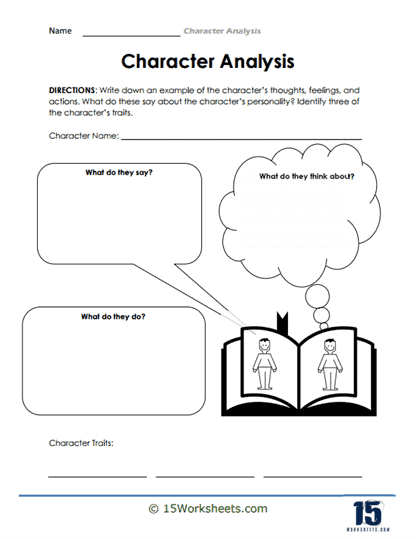 character analysis worksheet