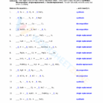 Chemistry Balancing Chemical Equations Worksheet Worksheets Library