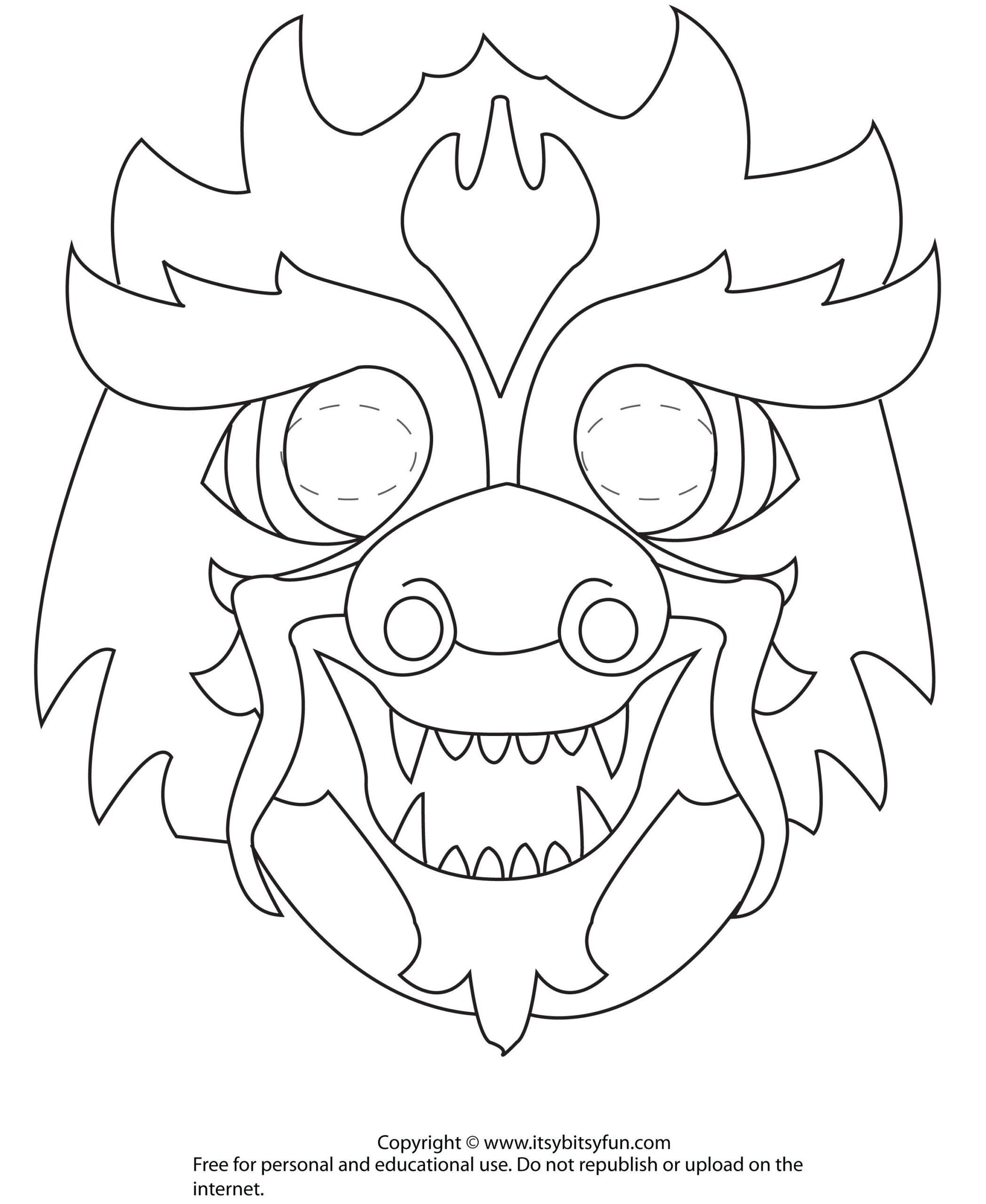 Chinese Dragon Mask A Fun Printable Dragon Craft Messy Little 