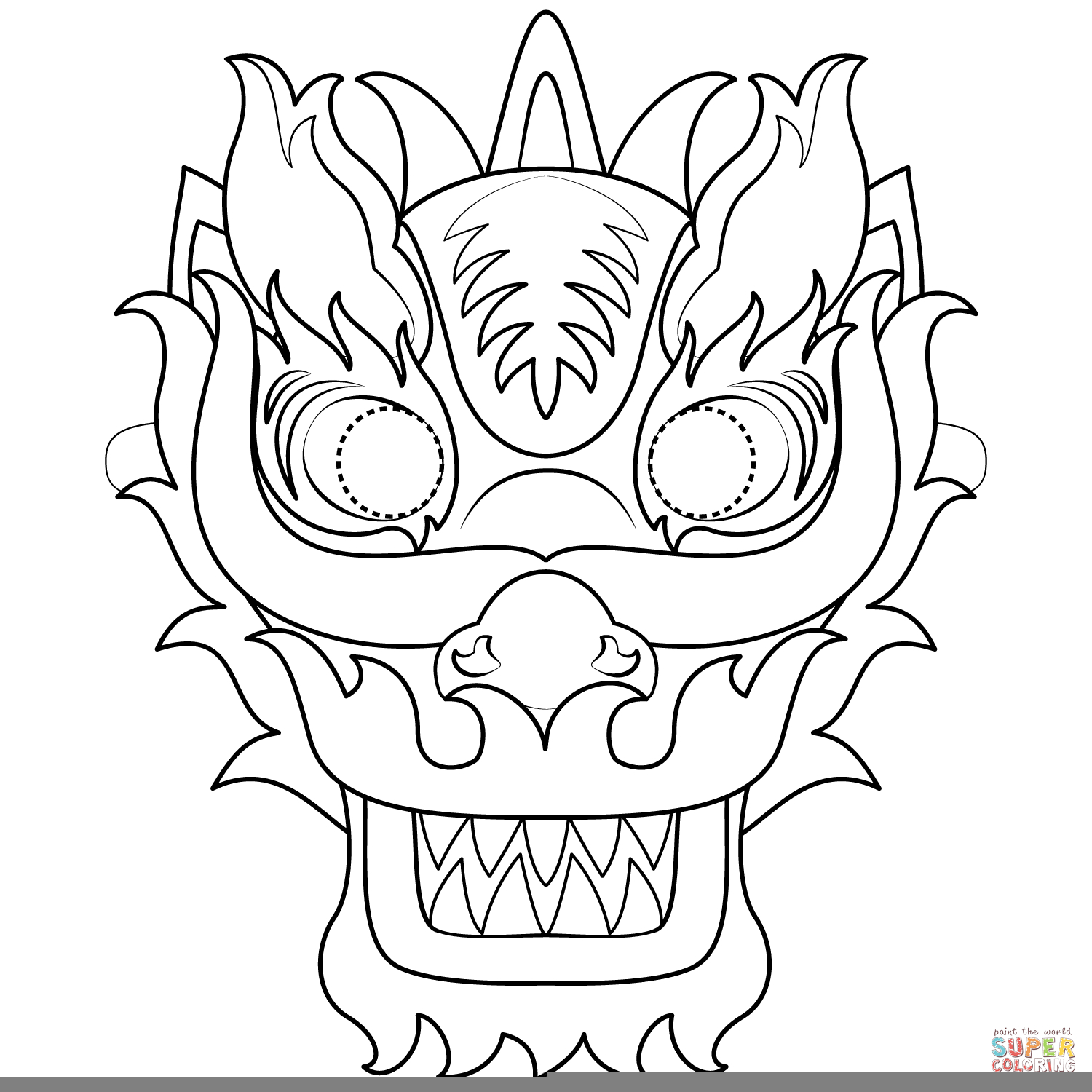 Chinese Dragon Mask A Fun Printable Dragon Craft Messy Little 