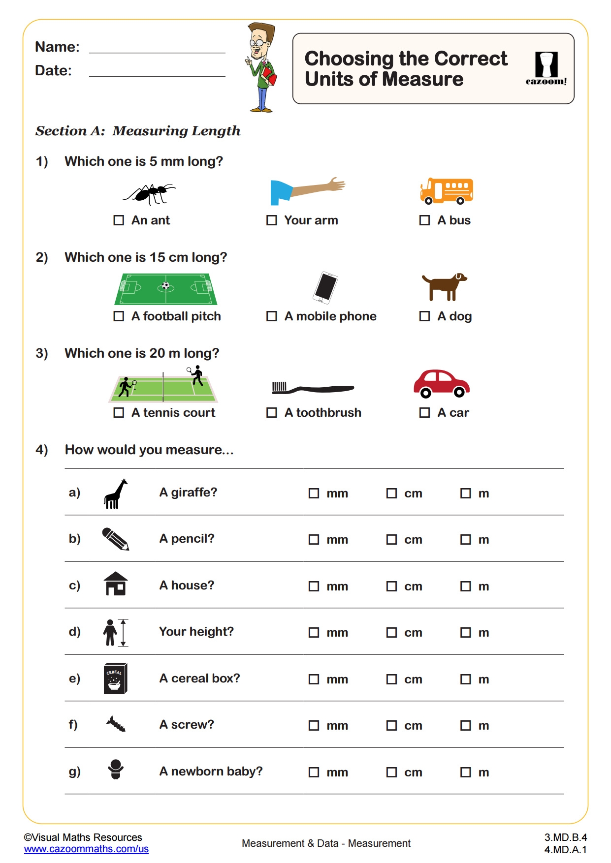 2nd grade measurement worksheets