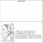 Christmas Card Colouring Printable